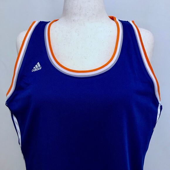 Adidas NWOT NBA Blue, White, Orange and Grey Jersey Women 2XL - Picture 2 of 10